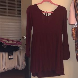 Dress with bell sleeves
